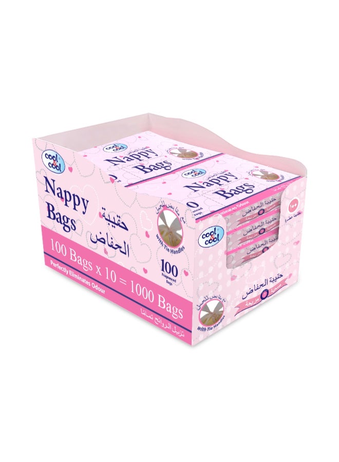 Pack of 10 Nappy Bags 100's