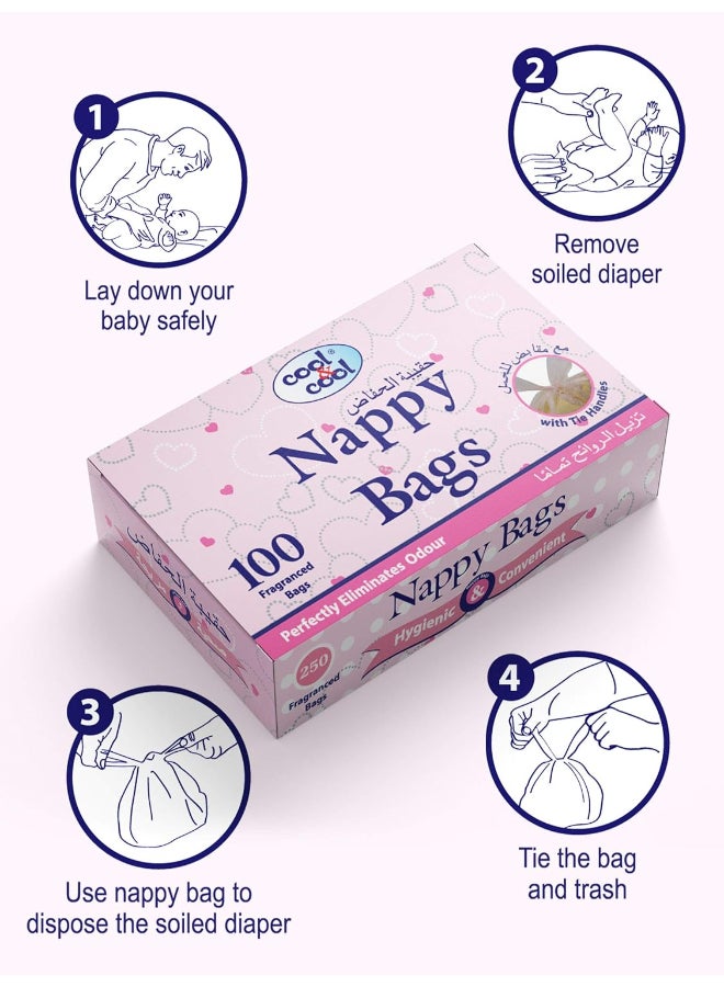 Pack of 10 Nappy Bags 100's