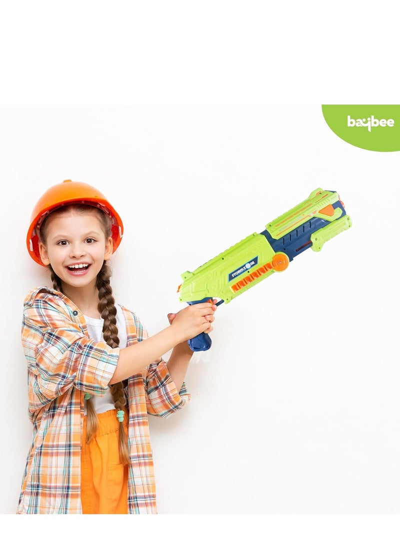 BAYBEE Foam Blaster Kids Gun Toy With 12x Bullets and 4x Shot Bullets 48x19x16cm 12 Round Ammo Gun Toys For Kids 4+ Years - Green