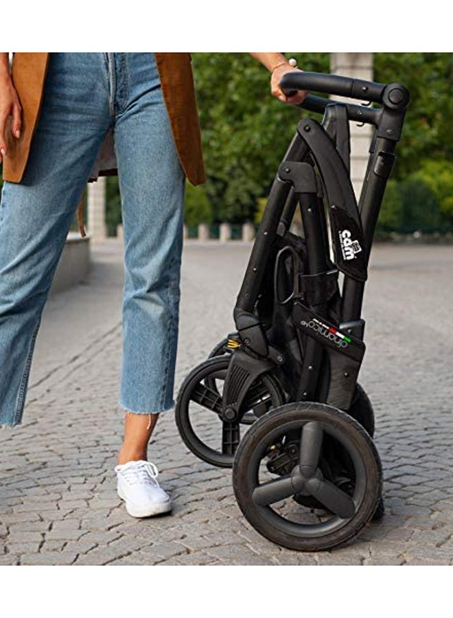 Taski Sport Baby Travel System - Green  -  Super Compact And Lightweight Travel System, Very Spacious, From 0 To 4 Years Old, 22 Kg, Rocking Function, Made In Italy, Aluminium Frame