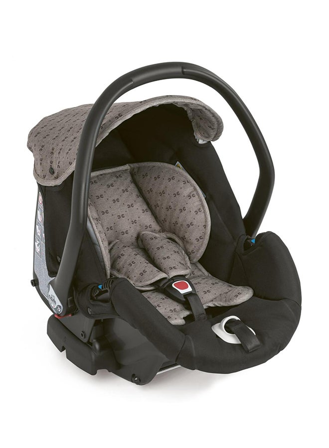 Vogue Baby Travel System - Grey, From 0 To 4 Years Old, Spacious Carrycot, Mattress, Hood With Extendable Sun Visor, Rocking Function, Compact Folding Pushchair, Made In Italy, Safety Harness