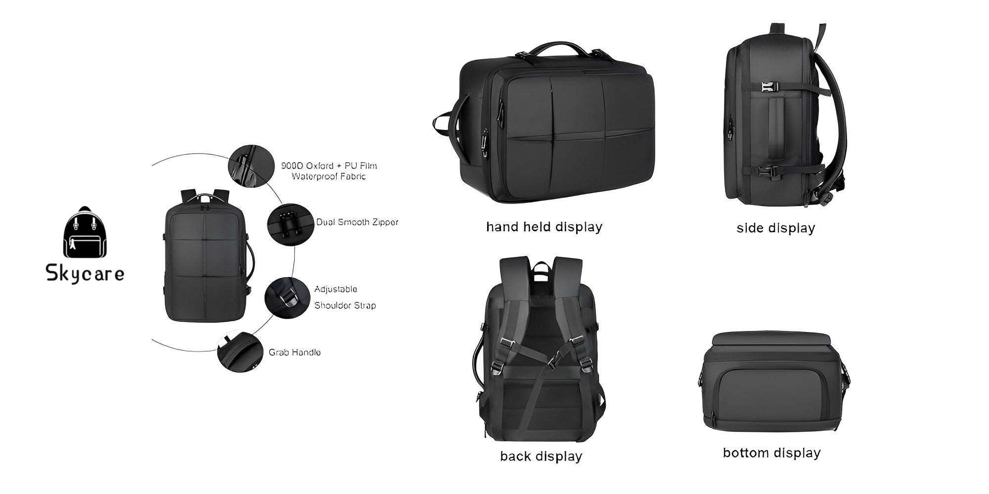 Skycare Large Carry On Backpack for Women and Men  Airline Approved Waterproof Business Laptop Daypack and Gym Bag