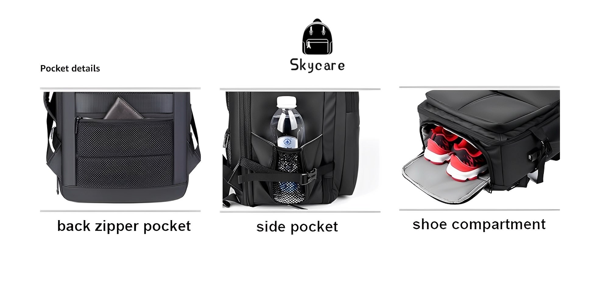 Skycare Large Carry On Backpack for Women and Men  Airline Approved Waterproof Business Laptop Daypack and Gym Bag