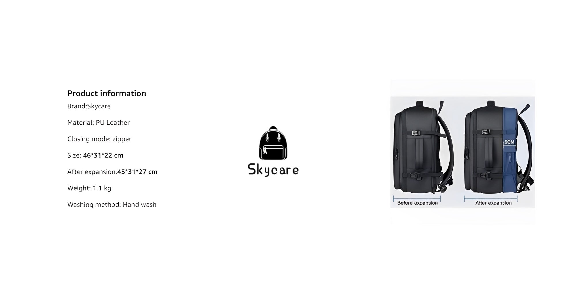 Skycare Large Carry On Backpack for Women and Men  Airline Approved Waterproof Business Laptop Daypack and Gym Bag