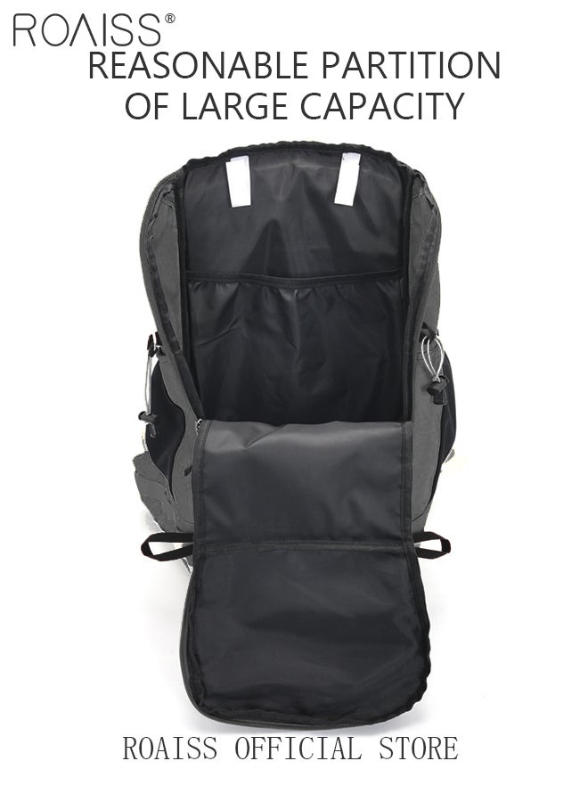 40L Capacity Outdoor Backpack with Rain Cover Waterproof Wear-Resistant Hiking Camping Trekking Travelling Sport Bag Durable Men Women Travel Hiking Backpack