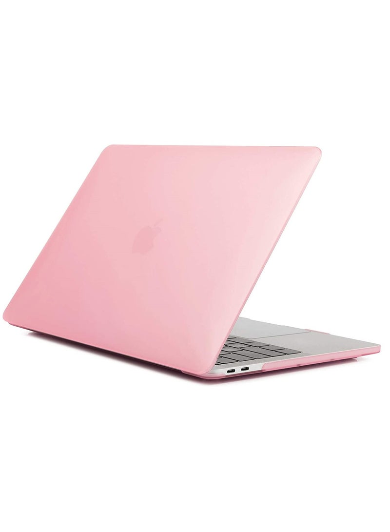 Plastic Hard Shell Case Cover Compatible with MacBook Air 13-Inch with Retina Display & Touch ID, Model:- M1 A2337/A2179/A1932 Release 2022/2021/2020/2019/2018, Pink