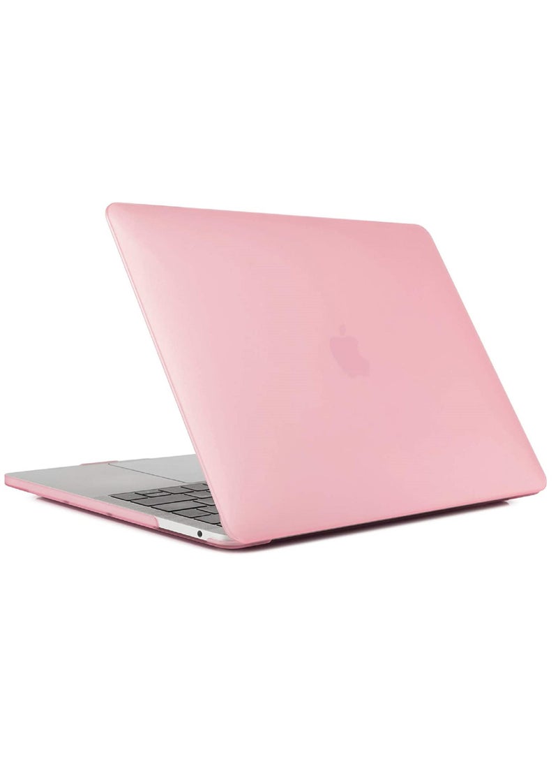 Plastic Hard Shell Case Cover Compatible with MacBook Air 13-Inch with Retina Display & Touch ID, Model:- M1 A2337/A2179/A1932 Release 2022/2021/2020/2019/2018, Pink