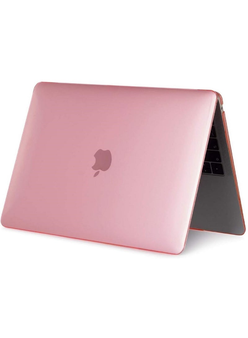 Plastic Hard Shell Case Cover Compatible with MacBook Air 13-Inch with Retina Display & Touch ID, Model:- M1 A2337/A2179/A1932 Release 2022/2021/2020/2019/2018, Pink