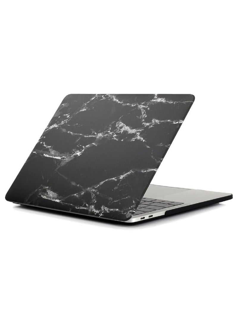 Hard Shell Case and Screen Protector Compatible with MacBook Pro 16-Inch Model: A2141 (MVVJ2xx/A, MVVK2xx/A, MVVL2xx/A, MVVM2xx/A) Retina Display with Touch Bar Touch ID, Black Marble