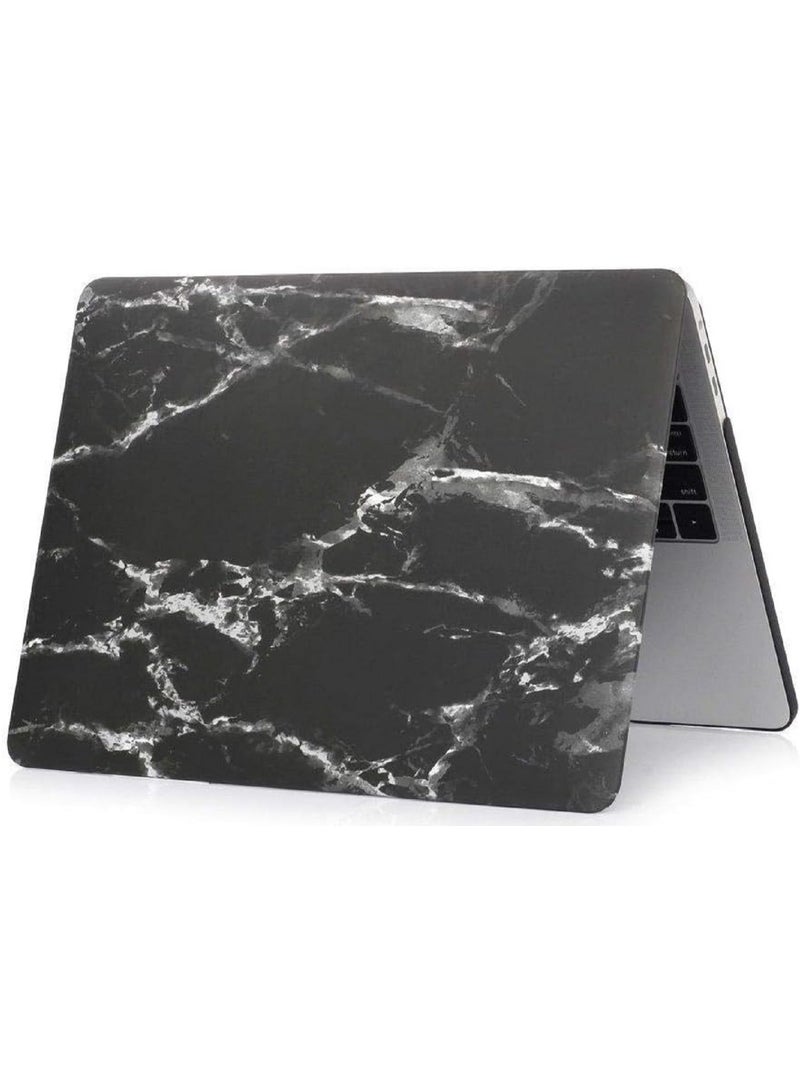 Hard Shell Case and Screen Protector Compatible with MacBook Pro 16-Inch Model: A2141 (MVVJ2xx/A, MVVK2xx/A, MVVL2xx/A, MVVM2xx/A) Retina Display with Touch Bar Touch ID, Black Marble