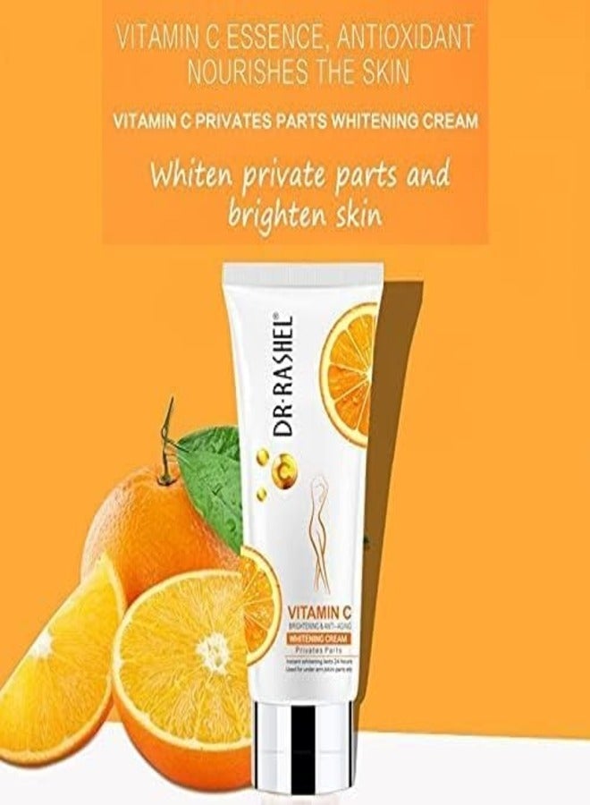 Dr. Rashel Vitamin c privates parts whitening cream, Cleansing MIlk, whitening soap (set of 3)