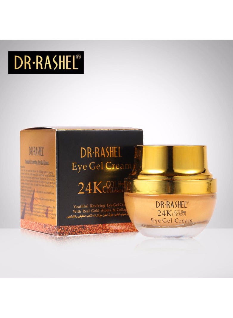 Dr. Rashel 24K Gold Radiance And Anti-Aging Essence Cream 50g and 24k Gold Collagen Anti-Wrinkle Gel Cream, FACIAL MILK CLEANSER 100ML with Eye Gel Cream (set of 4)