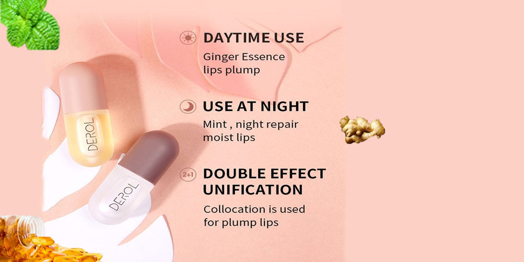 2 Pcs Lip Plumper Day And Night Double Effect Coffret Set