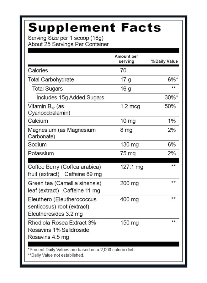 Sport Premium Pre-Workout Strawberry Lemonade Plant Based 25 Servings Infused With 100Mg Caffein Vitamin B12 And Electrolytes 455G