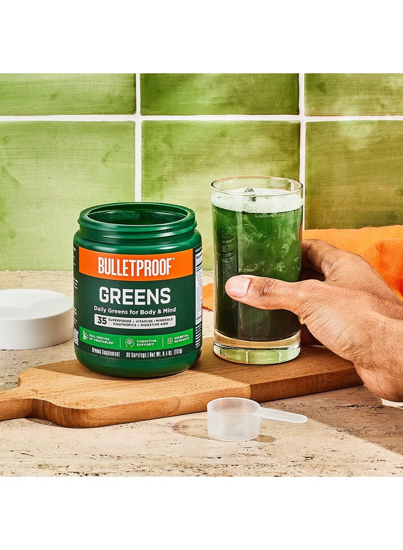 Greens 8.4 Ounces Daily Greens Powder With Superfoods And Nootropics