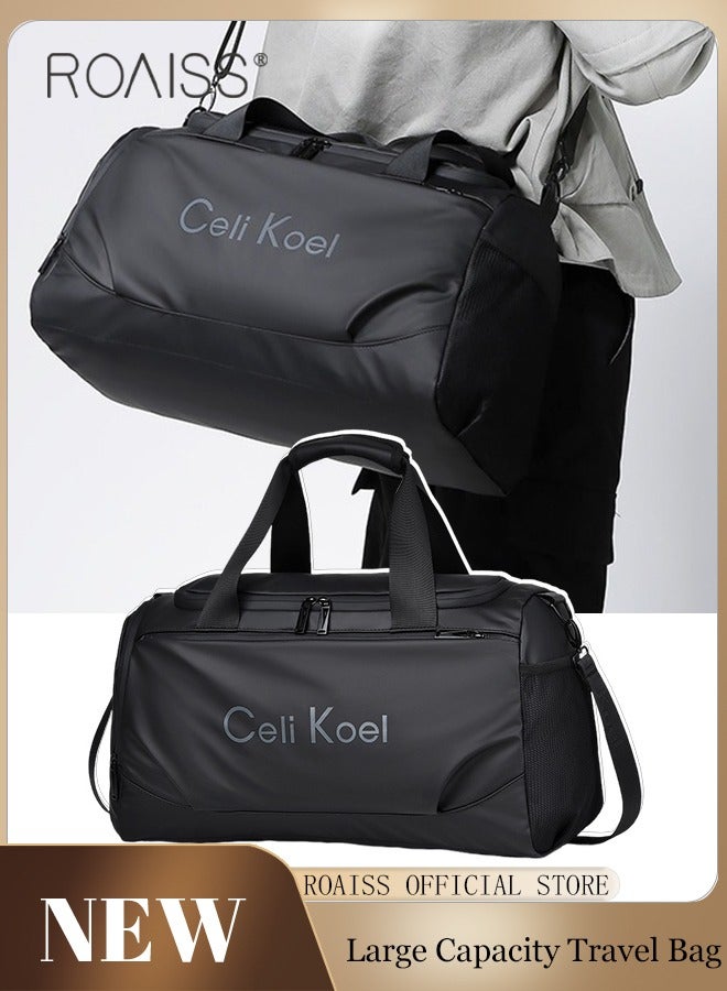 Large-Capacity Wet And Dry Travel Tote Bag Adjustable Detachable Shoulder Strap Gym Bag Independent Shoe Compartment Duffel Bag.