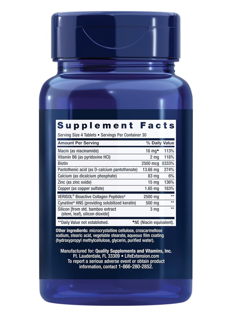 Hair, Skin And Nails Rejuvenation Formula With Verisol - 120 Tablets