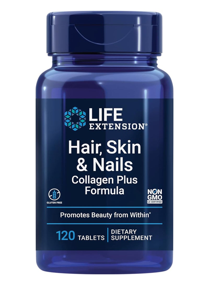 Hair Skin And Nails Collagen Plus Formula - 120 Tablets