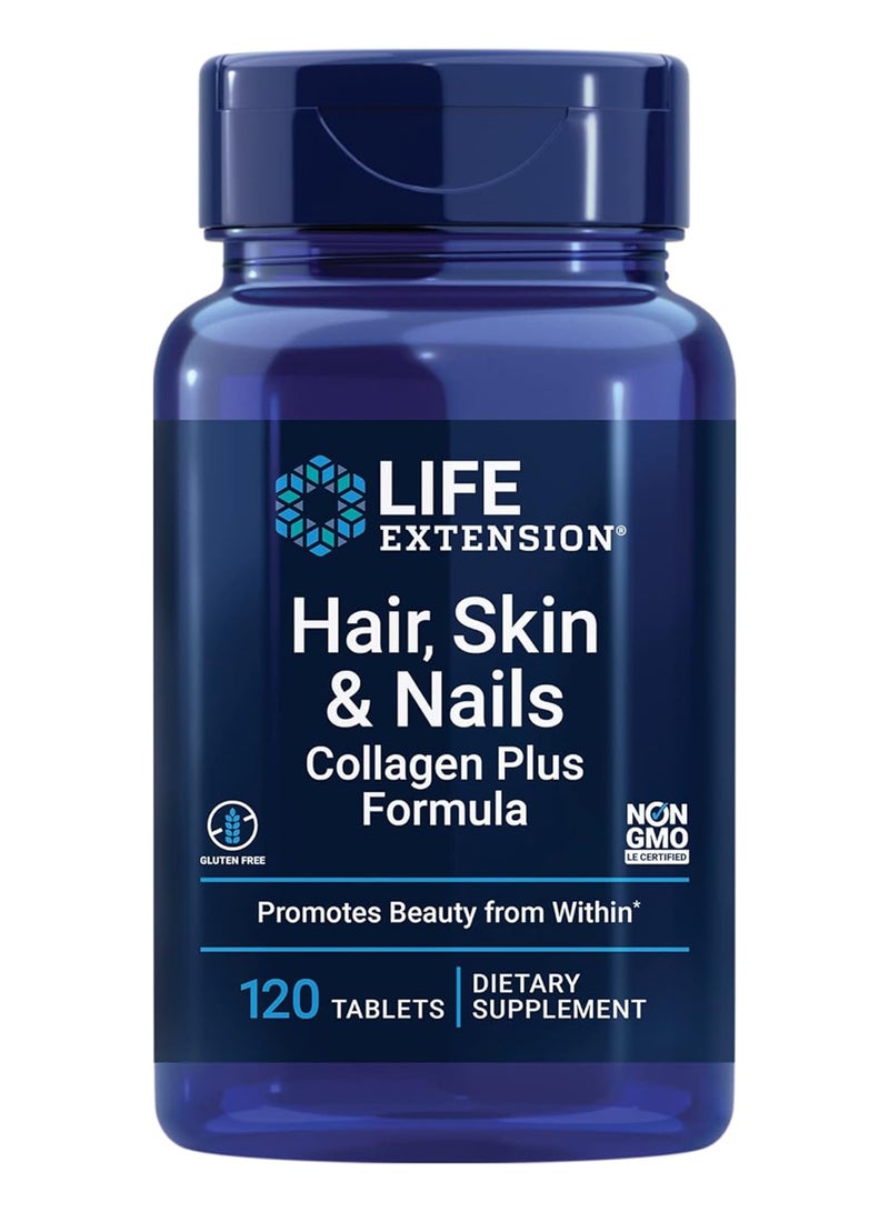 Hair Skin And Nails Collagen Plus Formula - 120 Tablets