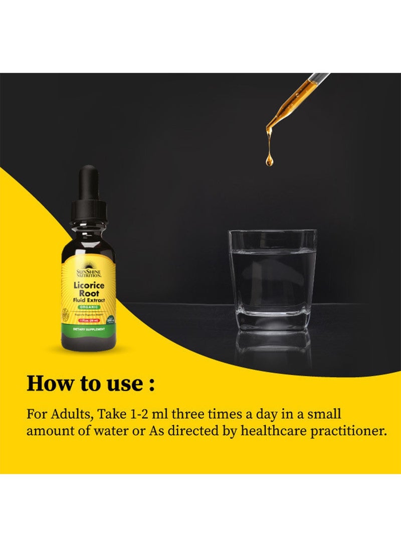 Licorice Root Fluid Extract 1FL OZ 30 Ml