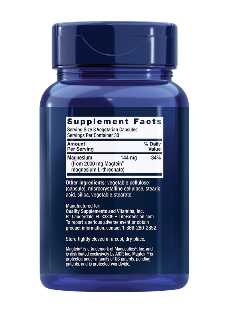 Neuro Mag Magnesium L Threonate - 90 Vegetarian Capsules