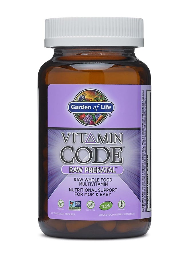 Vitamin Code Raw Prenatal Raw Whole Food Multivitamin Nutritional Support 90 Vegetarian Capsules