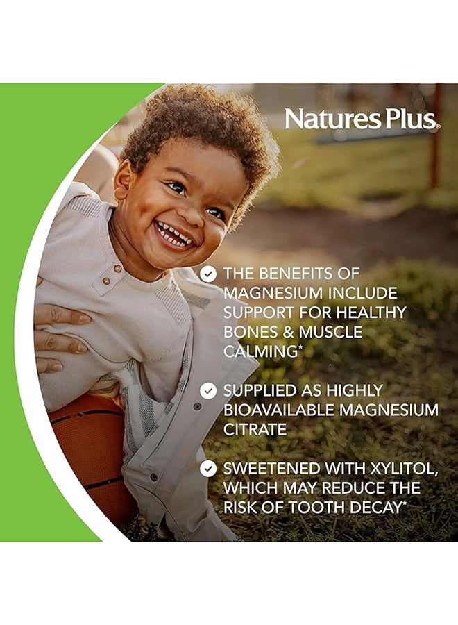 Mag Kids Animal Parade Chewable Magnesium Supplement Cherry Flavor Sugar Free 90 Animal Shaped Tablets