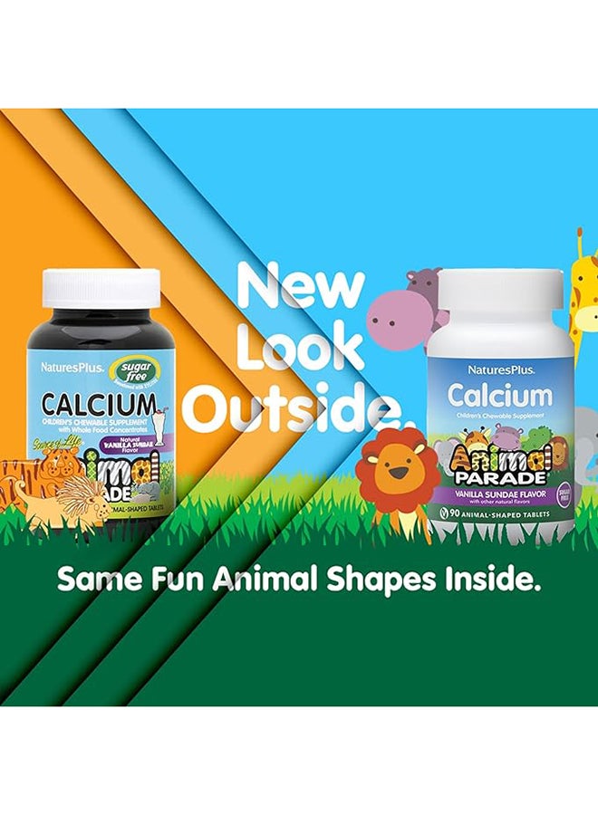 Calcium Animal Parade Kids Vanilla Sundae Flavor 90 Chewable Tablets