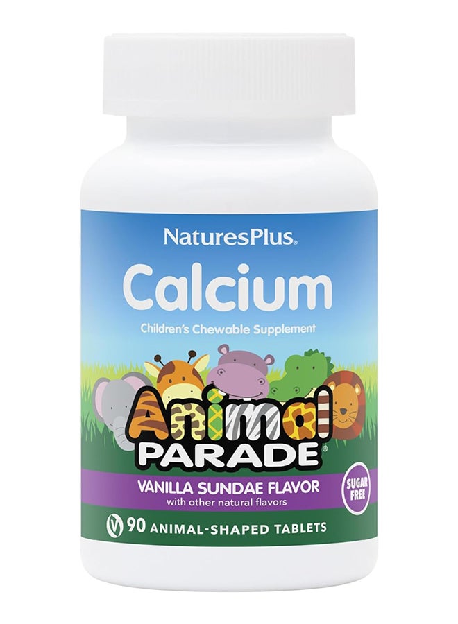 Calcium Animal Parade Kids Vanilla Sundae Flavor 90 Chewable Tablets