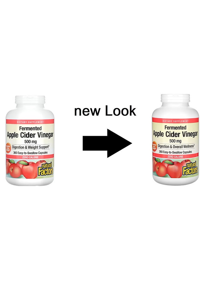 Apple Cider Vinegar Digestion And Circulation Dietary Supplement - 360 Capsules