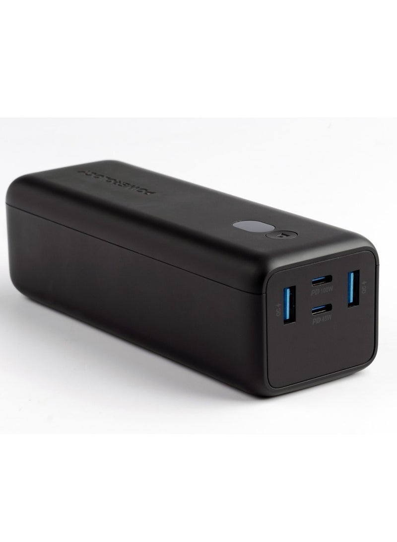 Onyx Dual USB-C Power Bank 30000mAh PD 100W / Multi-Device Charging / Built-In Safeguard / Laptop Charger / Super Compact - Black