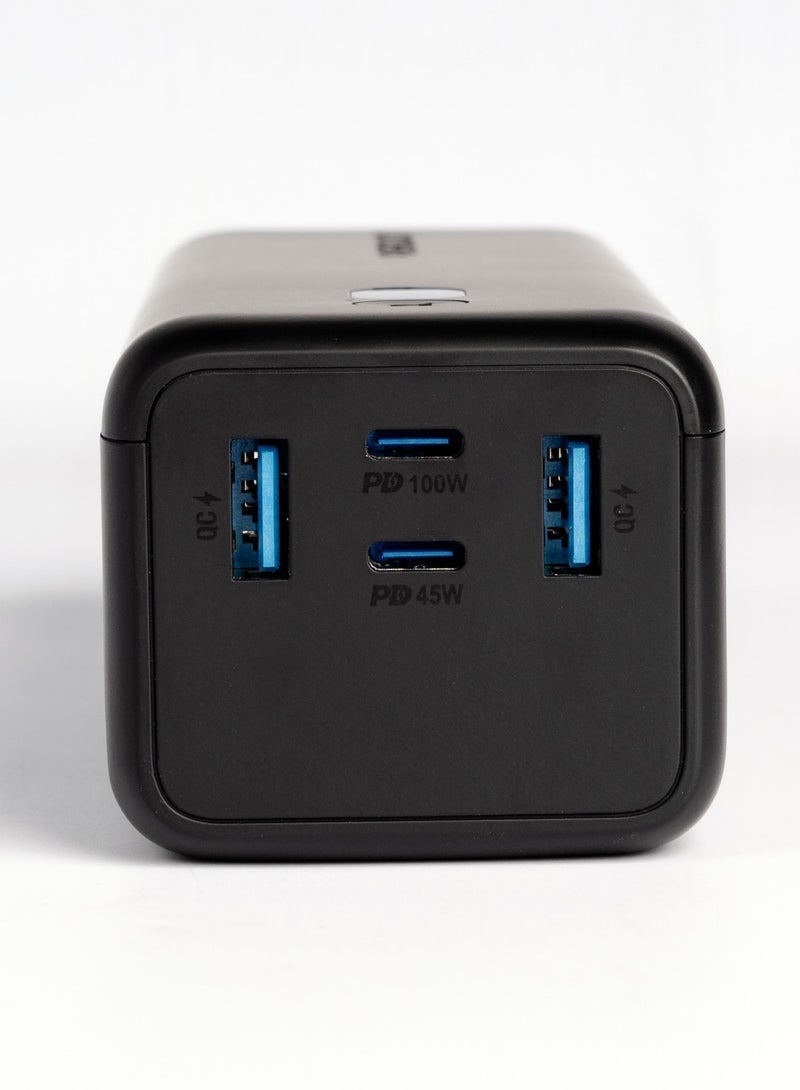 Onyx Dual USB-C Power Bank 30000mAh PD 100W / Multi-Device Charging / Built-In Safeguard / Laptop Charger / Super Compact - Black