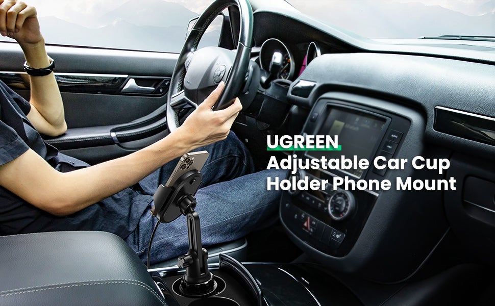 Car Phone Holder For Car Cup, Adjustable Car Cup Phone Holder, Rotatable Car Mount, Phone Holder Car, iPhone Holder, Cell Phone Holder For iPhone 15/16 Series,Galaxy S24 S23 Ultra Z Flip, Xiaomi etc Black