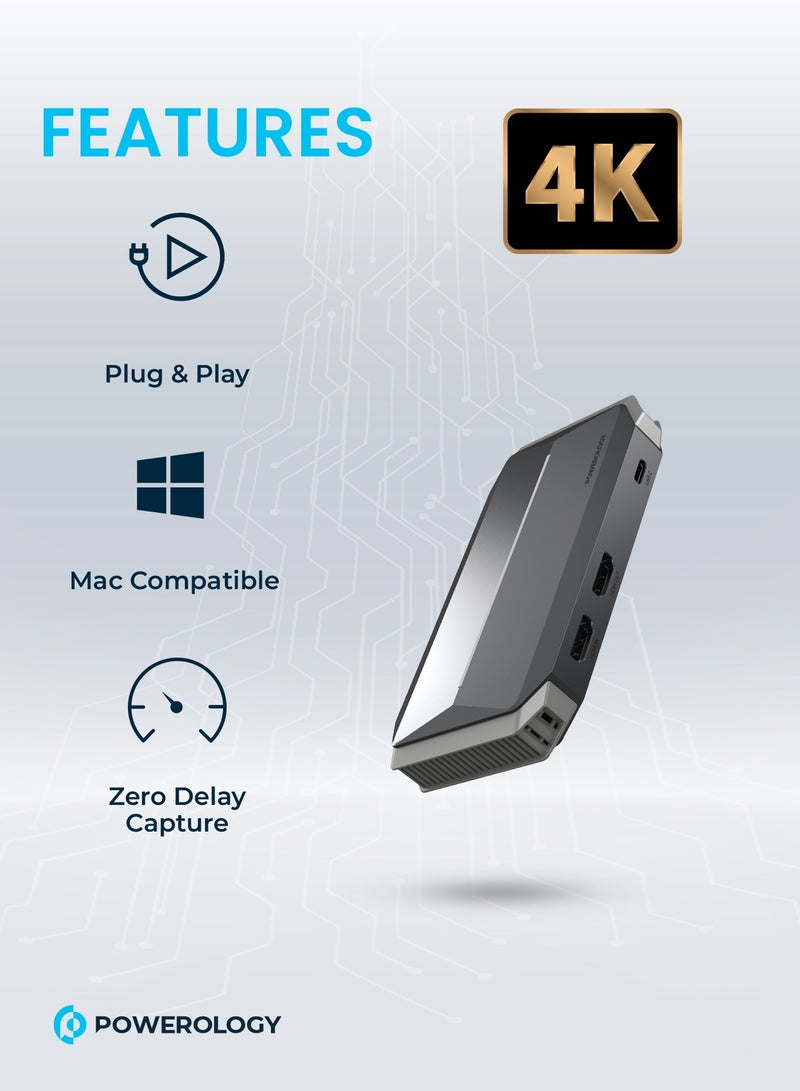 Audio & Video 4K Capture Card Multi-Device Broadcasting