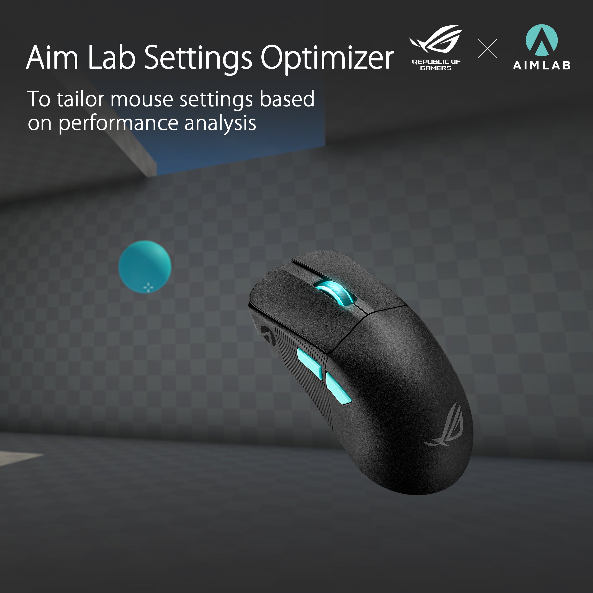 ROG Harpe Ace Aim Lab Edition Wireless Gaming Mouse, 54 g Lightweight, 2.4GHz RF, Bluetooth, 36K DPI Sensor, 5 Buttons, ROG SpeedNova, ROG Omni Receiver, Esports And FPS Gaming