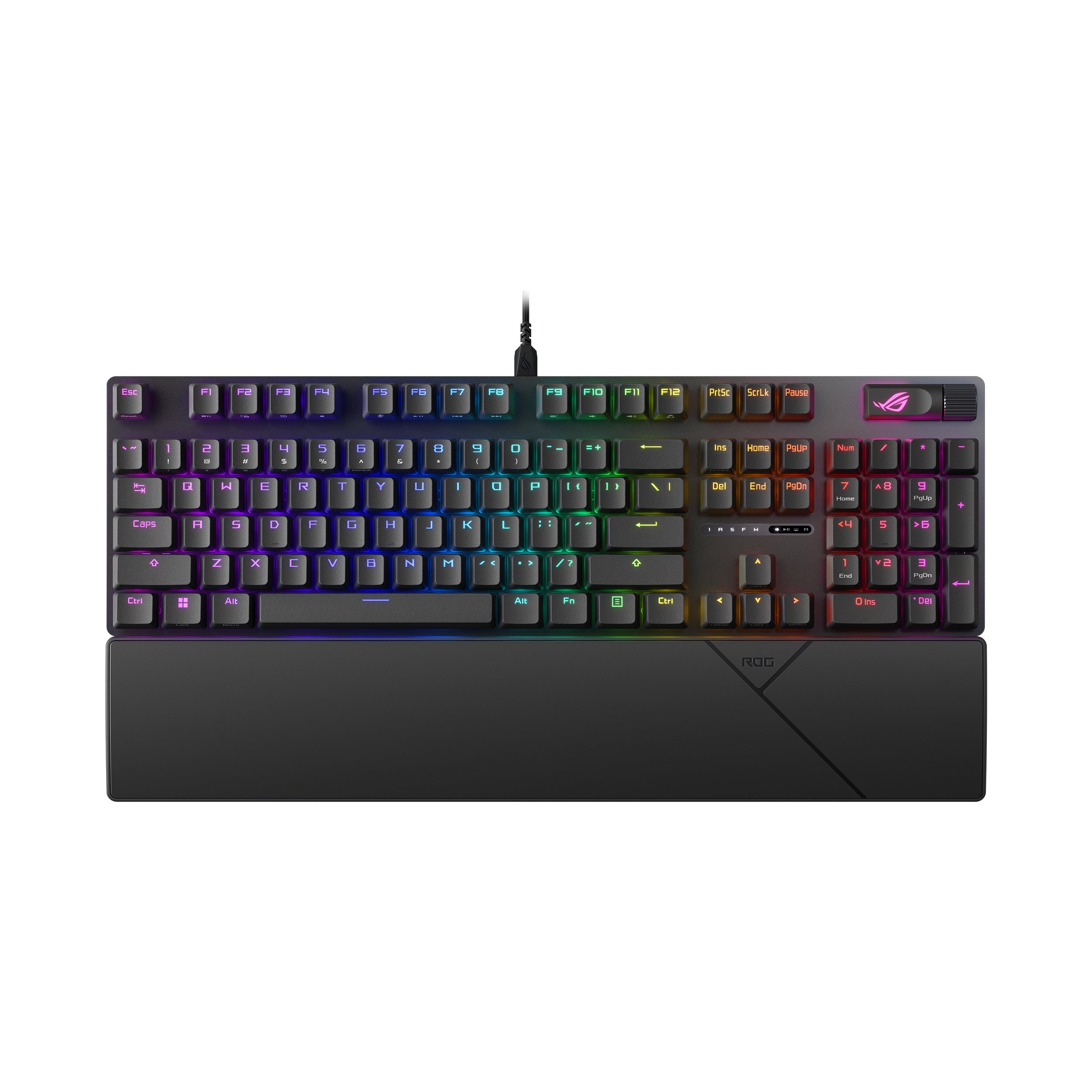 ASUS ROG Strix Scope II RX Gaming Keyboard, IP57, Dampening Foam, Pre-lubed ROG RX Red Optical Switches, PBT Keycaps, multi-function controls, Xbox Game Bar function hotkeys, RGB-Black