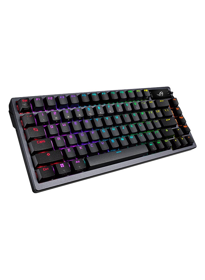 ASUS ROG Azoth 75 Wireless DIY Custom Gaming Keyboard, OLED display, Gasket-Mount, Three-Layer Dampening, Hot-Swappable Pre-lubed ROG NX Red Switches & Keyboard Stabilizers, PBT Keycaps, RGB, US layout