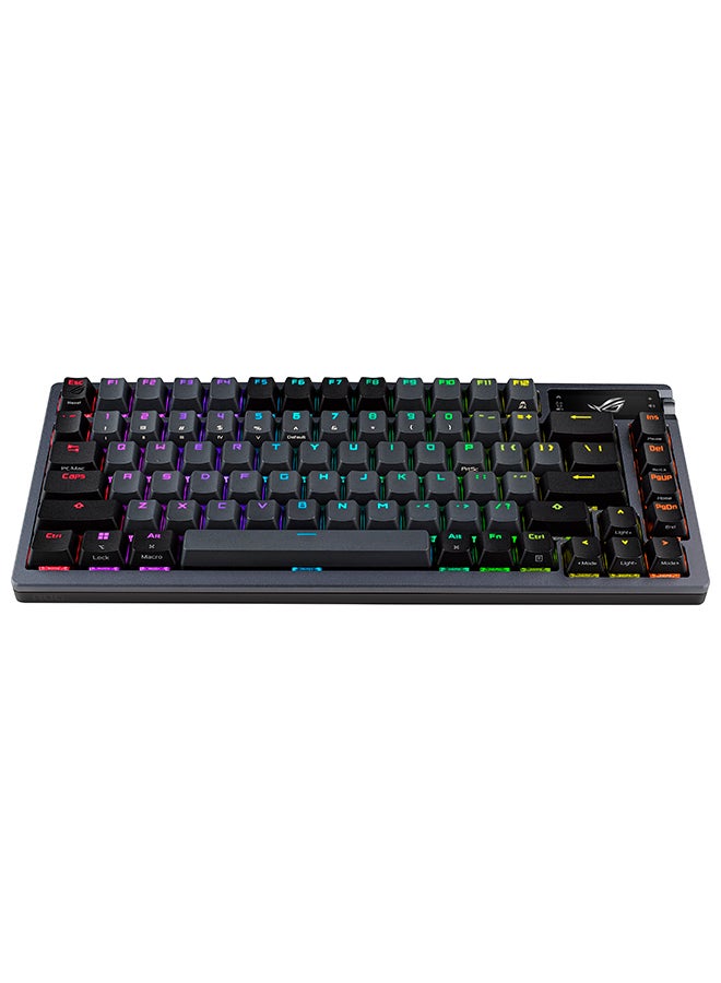 ASUS ROG Azoth 75 Wireless DIY Custom Gaming Keyboard, OLED display, Gasket-Mount, Three-Layer Dampening, Hot-Swappable Pre-lubed ROG NX Red Switches & Keyboard Stabilizers, PBT Keycaps, RGB, US layout