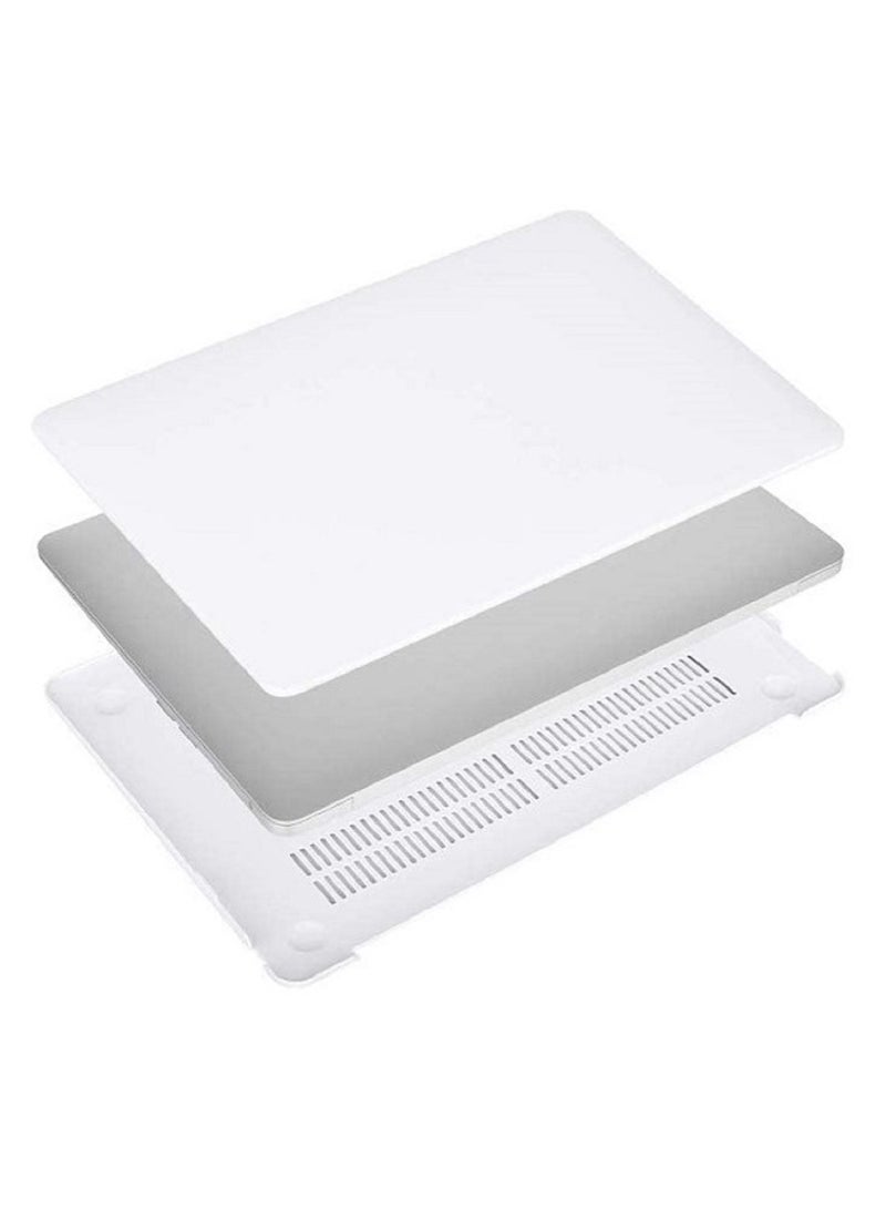 Protective Hard Shell Case Cover For MacBook Air 13 Inch With Retina Display and Touch ID Model A1932/A2179/A2337 M1 Released 2018/2019/2020 White