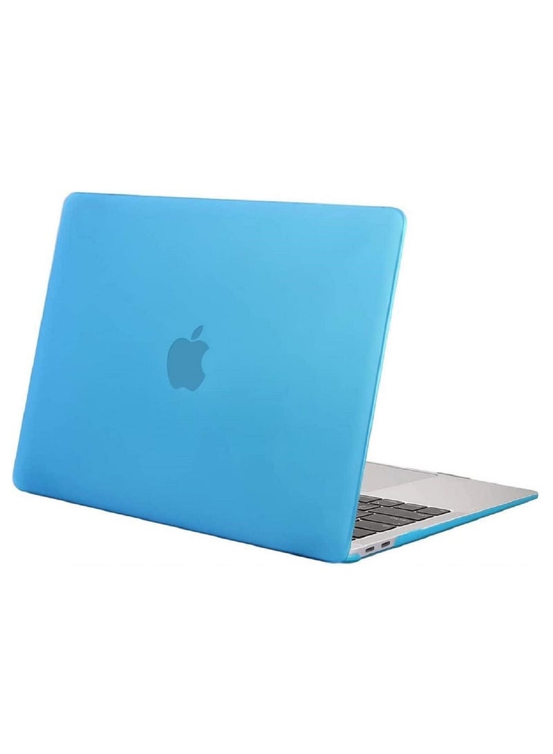 Protective Hard Shell Case Cover For MacBook Air 13 Inch With Retina Display and Touch ID Model A1932/A2179/A2337 M1 Released 2018/2019/2020 Sky Blue