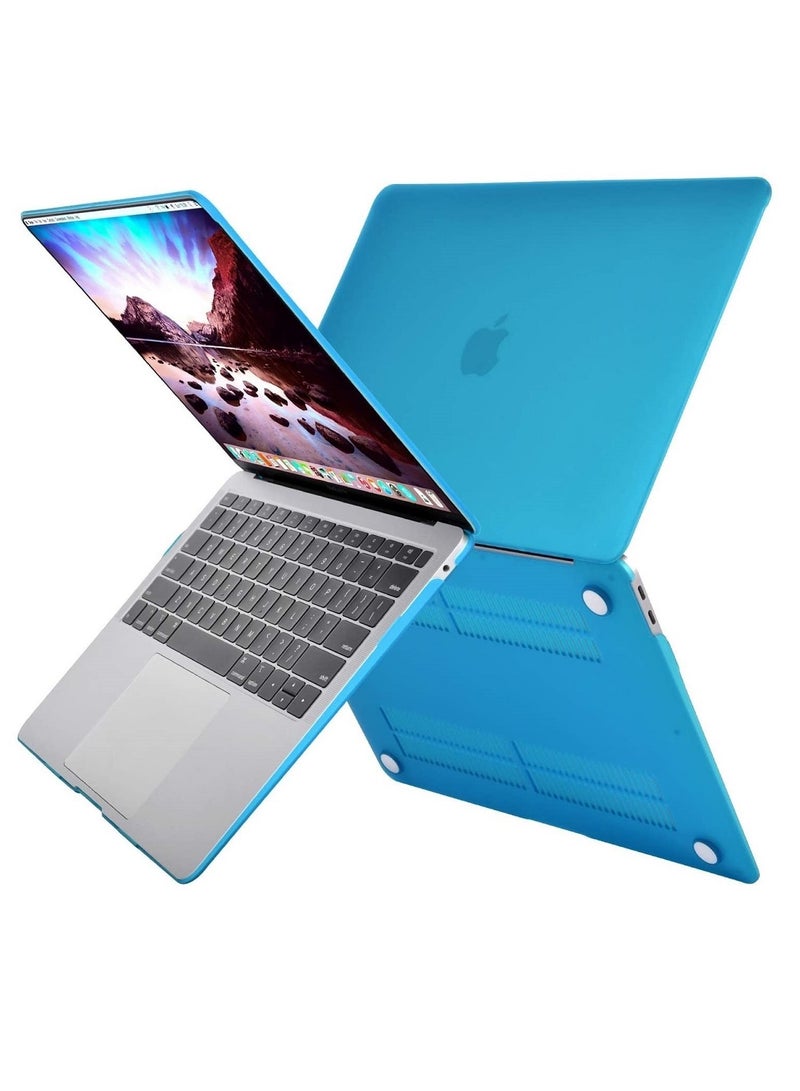 Protective Hard Shell Case Cover For MacBook Air 13 Inch With Retina Display and Touch ID Model A1932/A2179/A2337 M1 Released 2018/2019/2020 Sky Blue