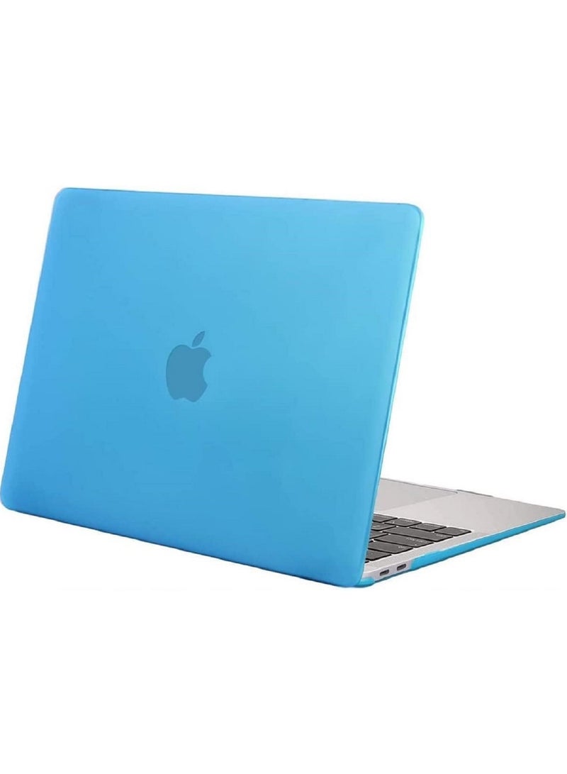 Protective Hard Shell Case Cover For MacBook Air 13 Inch With Retina Display and Touch ID Model A1932/A2179/A2337 M1 Released 2018/2019/2020 Sky Blue