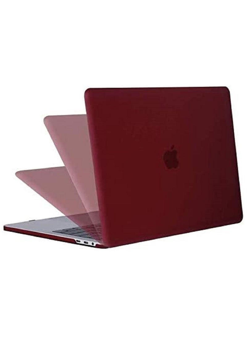 Protective Hard Shell Case Cover For MacBook Air 13 Inch With Retina Display and Touch ID Model A1932/A2179/A2337 M1 Released 2018/2019/2020 Wine Red