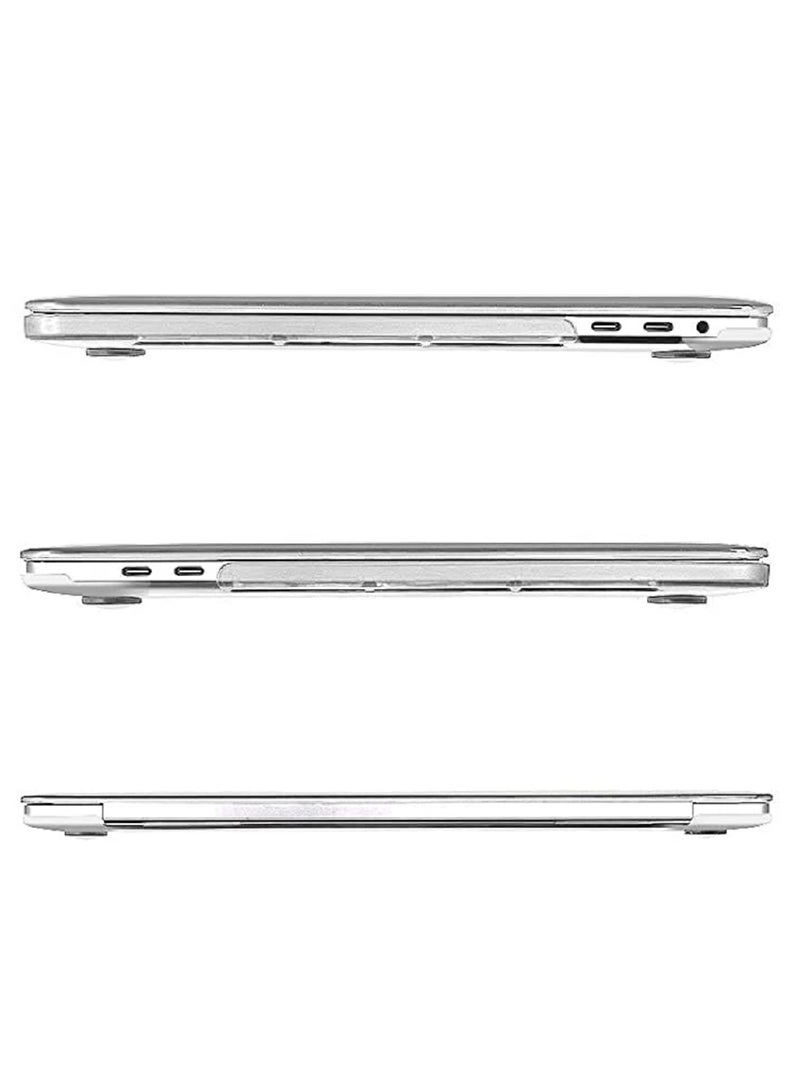 Protective Plastic Hard Shell Case Cover For Apple MacBook Pro 13-Inch with/Without Touch Bar Model A2338M1/A2289/A2251/A2159/A1989/A1706/A1708 Release 2016/2018/2019/2020/2021 Crystal Clear