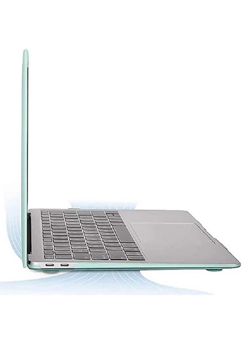 Protective Hard Shell Case Cover For MacBook Air 13 Inch With Retina Display and Touch ID Model A1932/A2179/A2337 M1 Released 2018/2019/2020 Mint Green