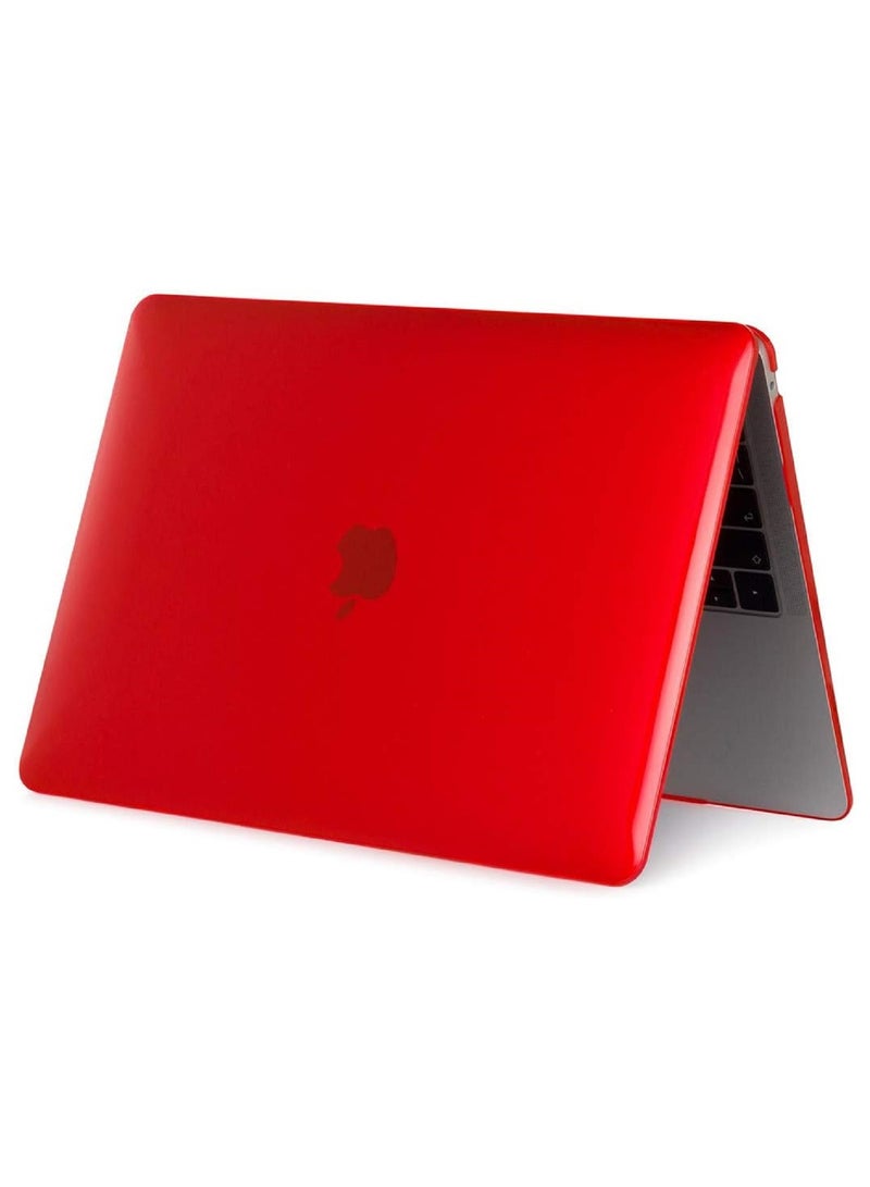 Protective Hard Shell Case Cover For MacBook Air 13 Inch With Retina Display and Touch ID Model A1932/A2179/A2337 M1 Released 2018/2019/2020 Red