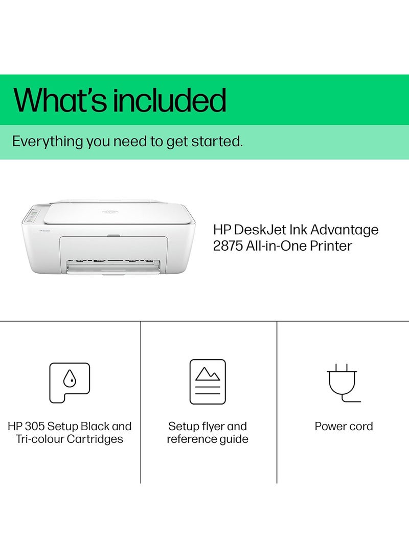 DeskJet Ink Advantage 2875 All-In-One Printer White