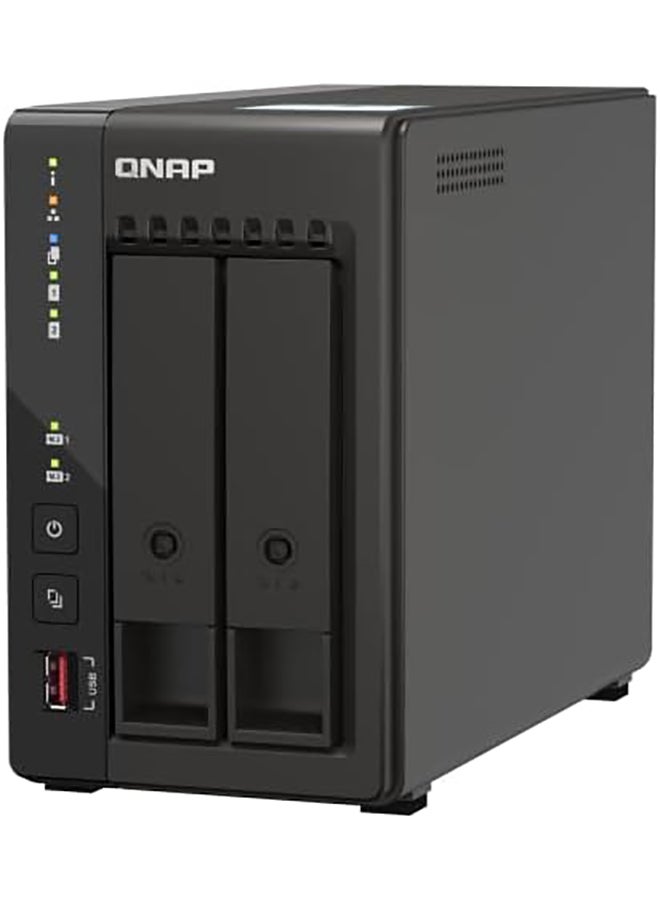 QNAP TS-253E 2 Bay High-Performance Desktop NAS, Intel Celeron J6412 Processor, 8 GB DDR4 RAM, 2 x 3.5