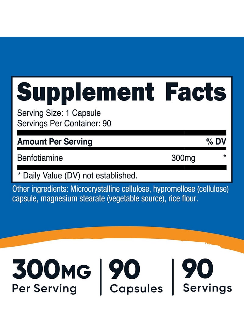 Benfotiamine 300 Mg 90 Capsules