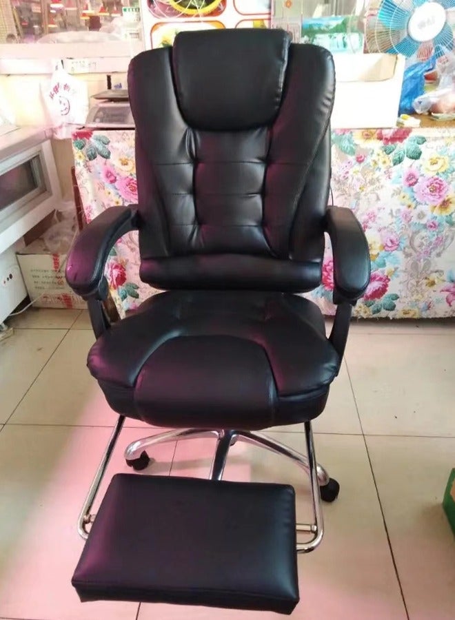 Multifunction Leather Executive Office and Gaming Chair With Footrest